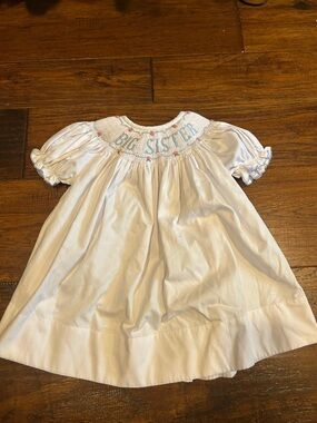 Big sister smocked dress